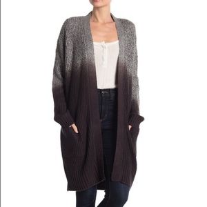 Modern Designer Ombre Knit Long Cardigan